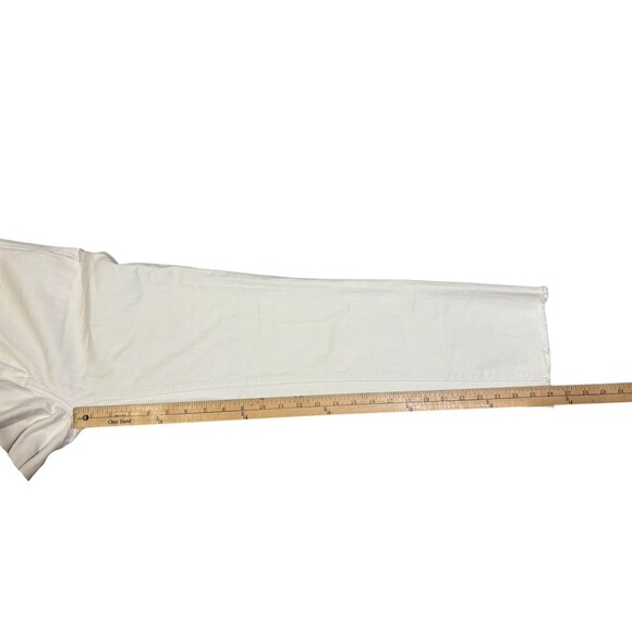 DL1961 Patti Straight High Rise Vintage Ankle Jeans Women’s Size 24 Ecru Raw Hem - Picture 9 of 12